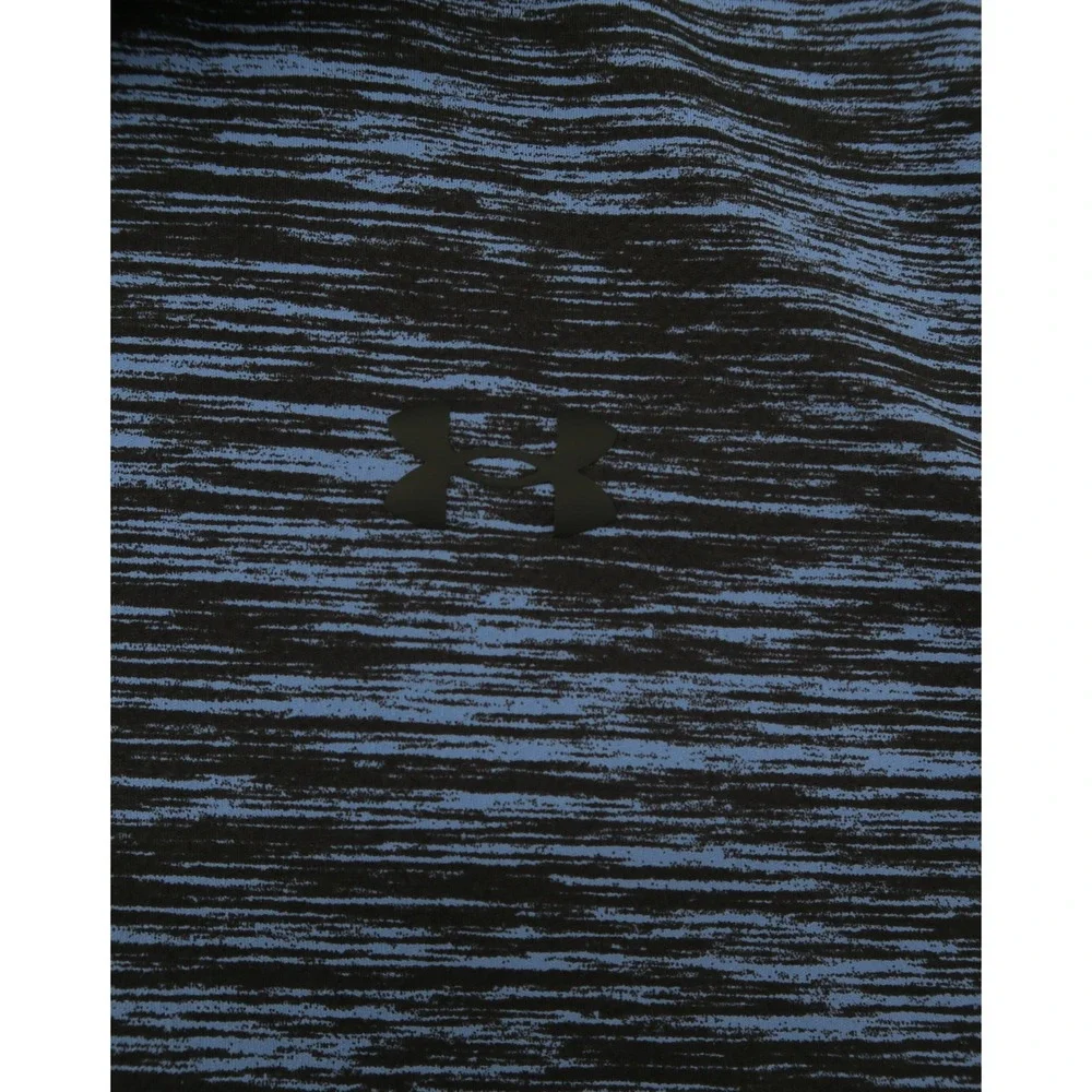 Under Armour Mens Iso-Chill Polo Shirt‎ Blue Black Space Dye Large Loose Fit